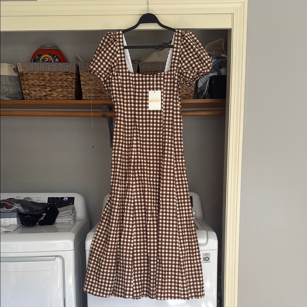 Show Me Your Mumu Mia midi dress - brown gingham